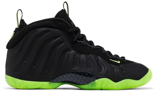 Little Posite One Grade School Basketball Shoes (Black/Volt) (HF0977-001, Black/Green)