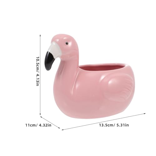 Taza de cerámica IMIKEYA forma flamenco para fiesta hawaiana miniatura 5
