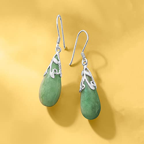 Ross-Simons Jade Teardrop Earrings in Sterling Silver3