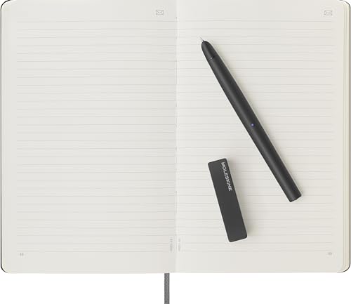 Moleskine Smart Writing Set, Libreta Inteligente con Bolígrafo Inteligente Incluido, Cuaderno Digital de Moleskine con Páginas a Rayas, Grande, 13x21 cm, Negro - imagen 7