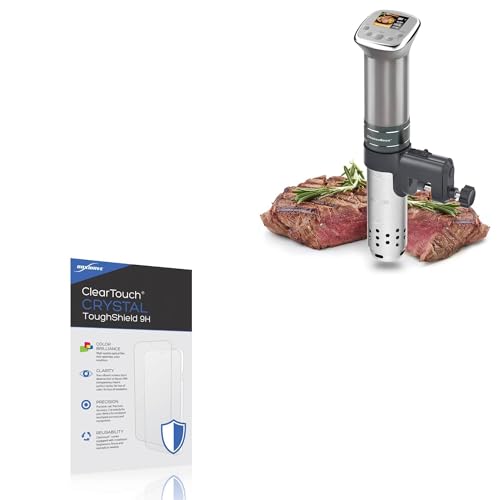BoxWave Screen Protector Compatible with KitchenBoss Sous Vide G322T - ClearTouch Crystal ToughShield 9H (2-Pack), Clear 9H Tough Flexible Film Screen Protector