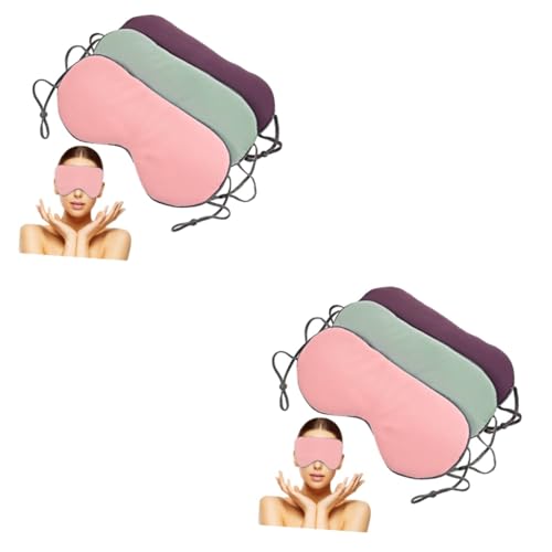 GARVALON 6 個 目隠し 伸縮性 アイ カバー ポータブル アイ アイ プロテクター 伸縮性 アイ 通気性 アイ カバー 睡眠 アイ シェード 旅行 アイ カバー ホーム アイ ポータブル