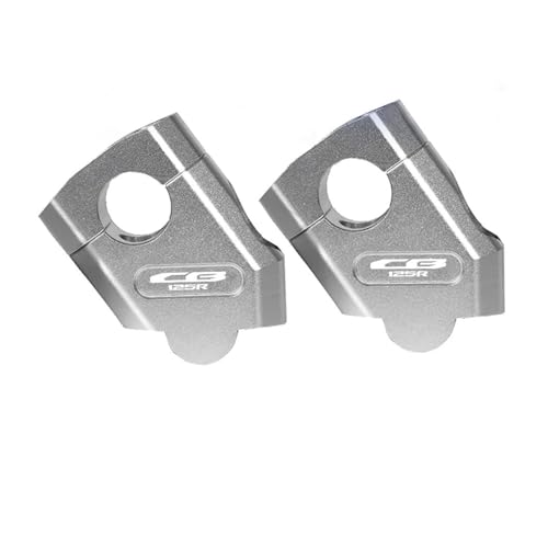 Lenkererhöhung Für hon&da CB125R CB 125R Cb125r Cb 125r 22mm/28mm Lenker Riser Clamp CNC Griff Bar Lift Verlängern Adapter Halterung(Silver 28mm)
