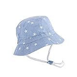 Visyaa Unisex Baby Kleinkinder Sonnenhut Kappe Mütze Fischerhut Kinder Stern Sommerhut UV Schutz Strandhut