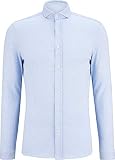 Drykorn Herren Baumwollhemd in Blau Gemustert XL