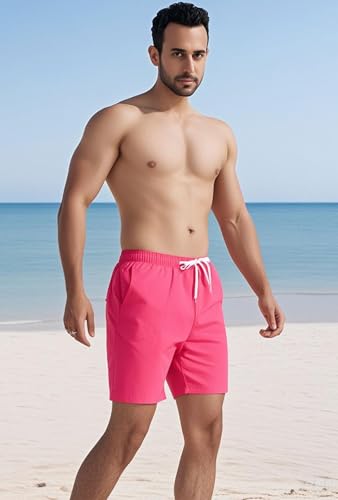Men's Swim Trunks 5 Inch Quick Dry Board Shorts Mesh Lining Swimming Trunks Beach Shorts for Men Bathing Suits2