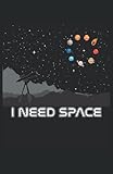 papel opalina color beige  I Need Space - Necesito espacio: Cuaderno  Cuadriculado  A cuadros, DIN A5 (13,97x21,59 cm), 120 páginas, papel color crema, cubierta mate