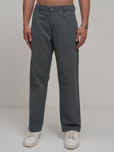 Image of Highlander Men's Ankle-Length Straight Fit Trousers | Modern Style & Comfort | Perfect for Casual & Formal Wear | Trouser for Men | Men Trousers | Trousers for Man | Pants for Man