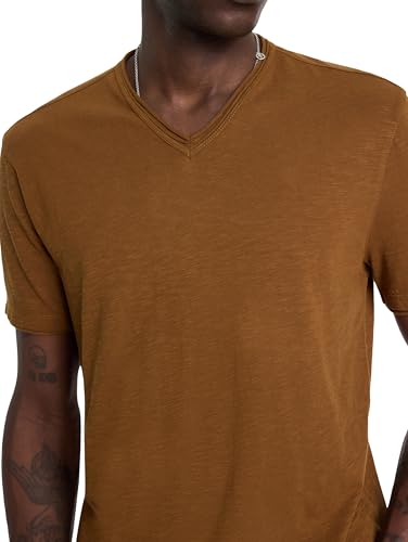 John Varvatos Men's Miles V-Neck Tee, Sienna Brown2