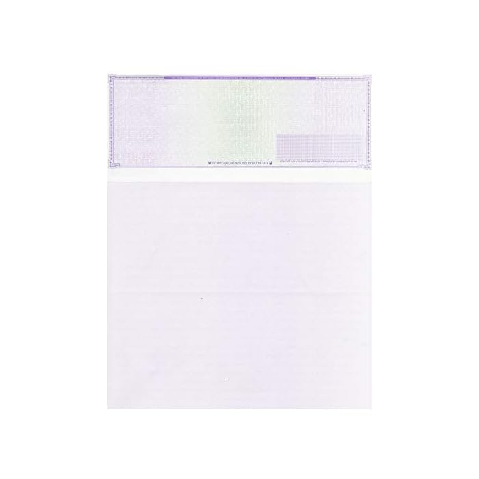 Buy Compuchecks 50 High Security Blank Check Stock Paper Checks on