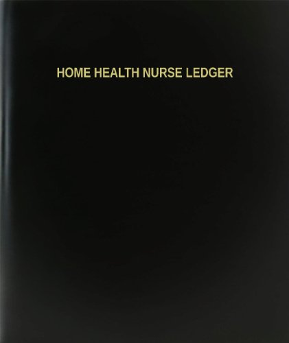 BookFactory Home Health Nurse Ledger - 120 Page, 8.5''x11'', Black Hardbound (XLog-120-7CS-A-L-Black(Home Health Nurse Ledger))