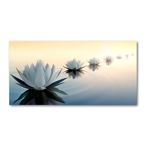 Art mural Tulup Fleurs de Lotus 100x50 cm une impression sur toile premium pour intérieur chic