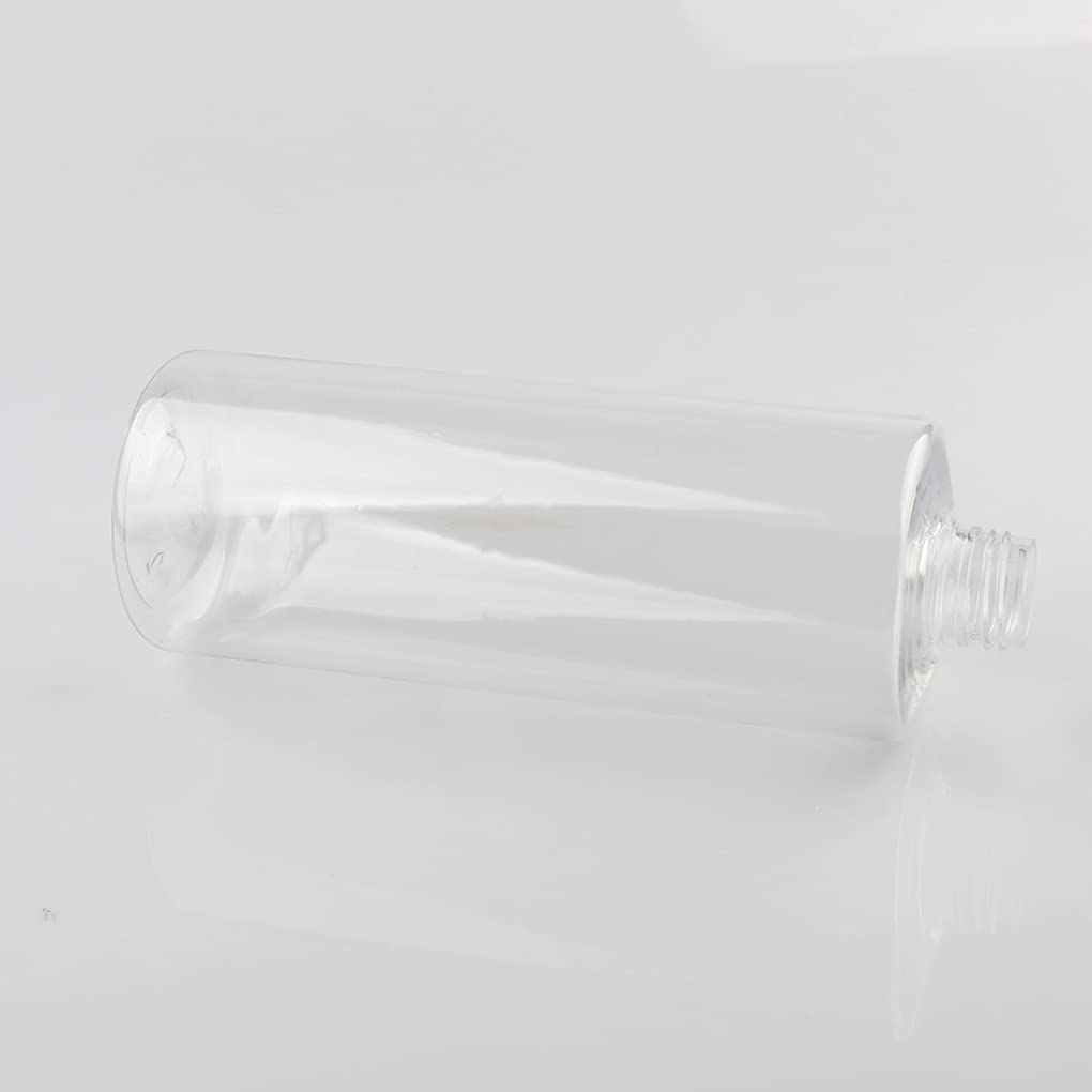 Confezione da 8, flaconi Vuoti da 500 ml con Pompa erogatrice, flaconi in plastica Pet Bianca, flaconi per lozione Oro/Nero, flaconi Bili per Shampoo e Olio per Il Corpo (Trasparenti)