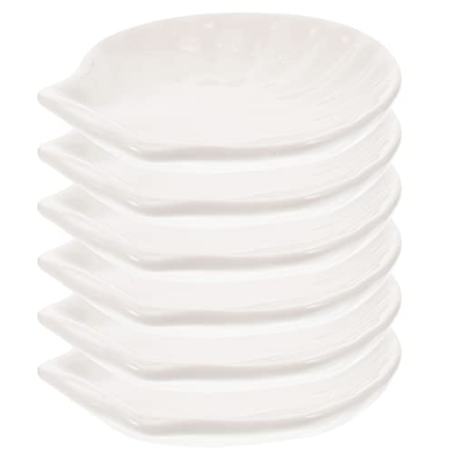 6 Piezas Plato Para Hornear Caracoles Florero De Cerámica Tazones Plato De Cena De Sushi s Creativos Para Servir De Natillas Concha Vieira Dedicado Merienda