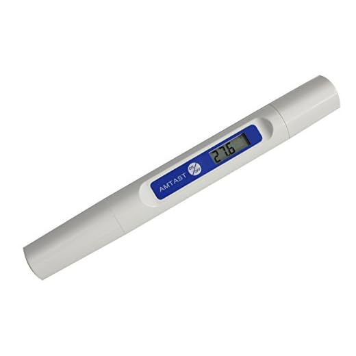 AMTAST No Calibration Pen Type PH Tester, PH Meter with Temperature Function, Liquid Test for Household, Drinks, Lab etc, 0.01 Resolution, 0~14 PH Range, Temperature 0~60℃