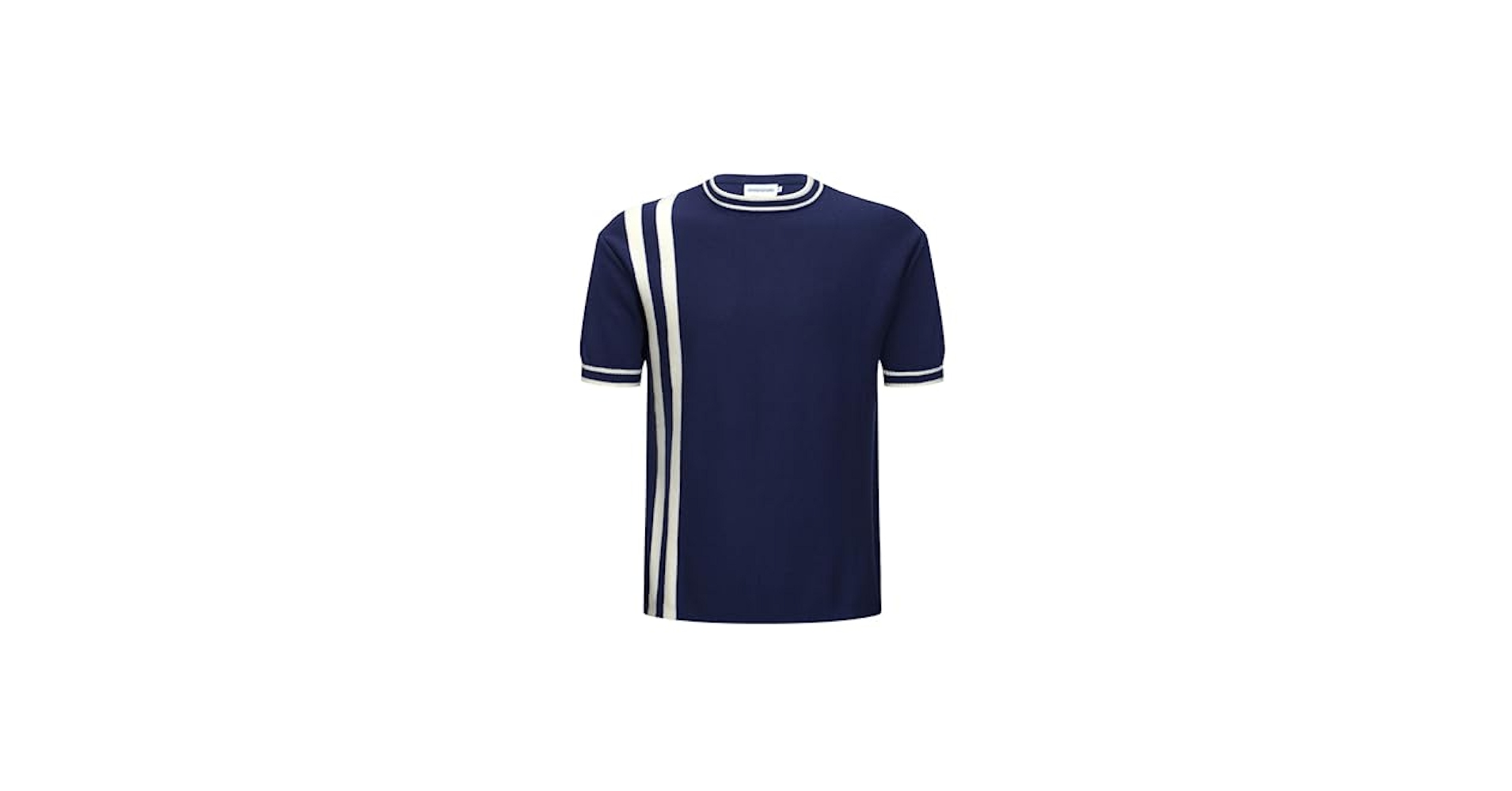 OXKNIT Mens Knitted Shirt Short Sleeve Retro Classic