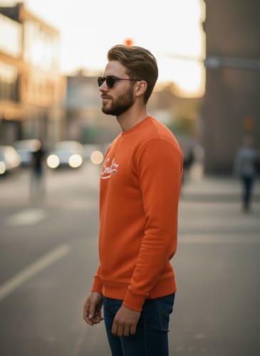 Image of Men Regular Fit Fleece ||Maroon||Round Neck Printed||Sweatshirt-JM3763