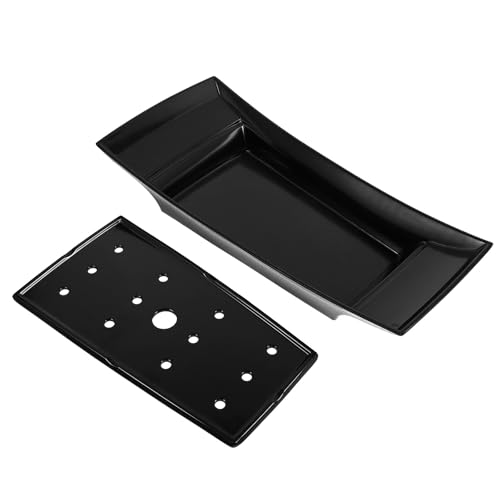Plato sushi melamina negro forma barco miniatura 1