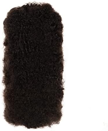 Linkmai Afro 100% Bulk Natural Human Hair,Natural Black, 8Inch, 30g/1OZ for Braids, Loc Fix, Bulking Dreadlock Extensions & Twisting Knot