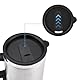 Tiiyee Edelstahl Auto Wasserkocher, 12V Reisewasserkocher 450 ml Elastisch Heizung Cup Auto Heizbecher Zigarettenanzünder Thermoskanne Fahrer Fernverkehr Autofahrt Camping Freien Mit Versiegeltem