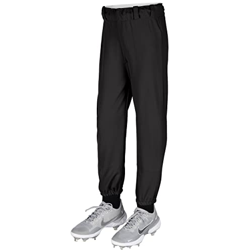 Champro Boys Performance Youth Pull-Up Baseball Pant With Belt Loops , Black, X-Small #TOP17