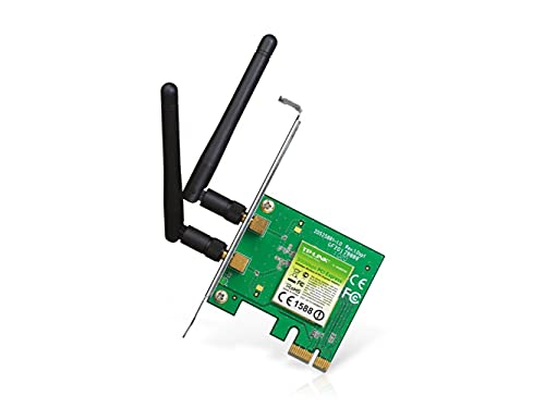 TP-Link TL-WN881ND Adaptador PCI Express sem fio N 300 Mbps, placa de interface de rede PCIe para de
