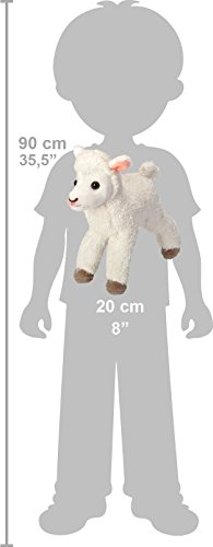 Wild Republic Cuddlekins Mini Lamm, Stofftier, Baby-Geschenk für Mädchen und Jungen, Kinder Plüschtier, Kuscheltier Für Babys, Spielzeug aus Recyclingmaterial, 20 cm, White