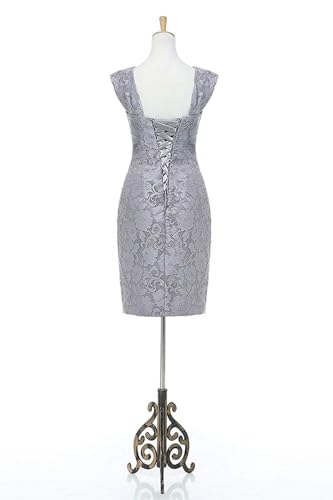 Lace Appliques Mother of The Bride Dresses Tea Length Formal Mother Bride Dress with Jackets 2 Pieces Dresses4