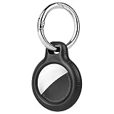 Ainiv Airtag Porte Clé, Coque de Protection pour Airtag, Étui Anti-Rayures Portable pour AirTags, Housse de Protection AirTag Locator Tracker pour Clés, Enfants, Animaux de Compagnie-Noir