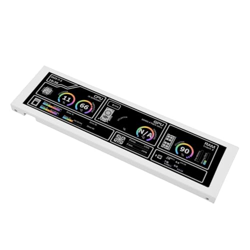 Image of LICAEVEY PC Sensor Panel Display 8.8 Inch IPS Screen, 178 Wide Viewing Angle with Type C Connectivity, Real Time CPU GPU Temperature Monitor for Wins 10 11 (White)