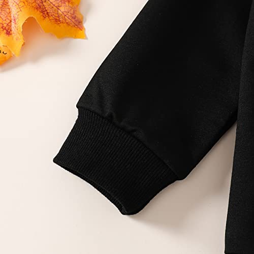 Betadog Toddler Pumpkin Print Sweatshirt Boys Girl Kids Halloween T Shirt Toddler Long Sleeve (Black-B, 18-24 Months)3