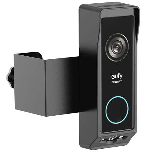 Eufy Doorbell Camera Mount Anti-Theft Door Mount for Eufy E340 Doorbell Hidden Screws & Lock Baffle Design No Obstruction to Dual-Light System No-Drill Door Bell Kit for Rental House