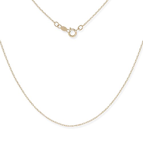 Jewelryweb 14K Gold Women's 16-22 Inch Carded Rope Chain Necklace (Yellow Or White) (20, White-Gold) #TOP2