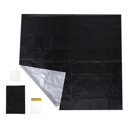 Yardenfun Cortinas Opacas Portátiles para Dormitorios y Oficinas, Cortina Oscurecedora de Habitación de Tela Negra, Diseño DIY y Bloqueo Total de Luz para Ventanas