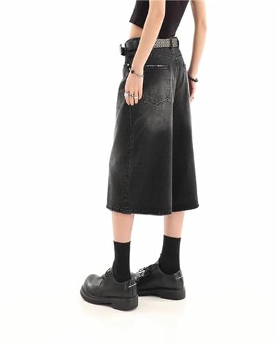 Wide Leg Jeans for Women and Men 2024 Cropped Jeans High Waist Baggy Jorts Y2K Casual Denim Capris Pants Summer Clothes3