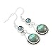 Natural Labradorite Silver Plated Dangle Earrings for Women - Round Gemstones Dangle & Drop Earrings Handmade Jewelry - Gift for Wedding Anniversary Christmas