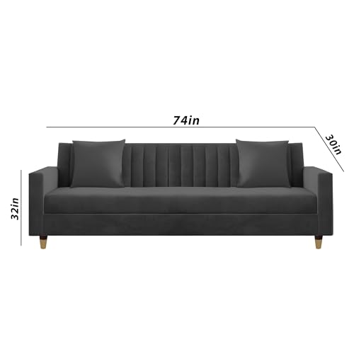 Image of Casaliving Garcia 3+2+1 Seater Sofa Set for Living Room (Black Colour) Premium Fabric Sofa