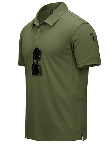 Amazon.com: CRYSULLY Polo Shirt for Men Quick Dry Breathable Short