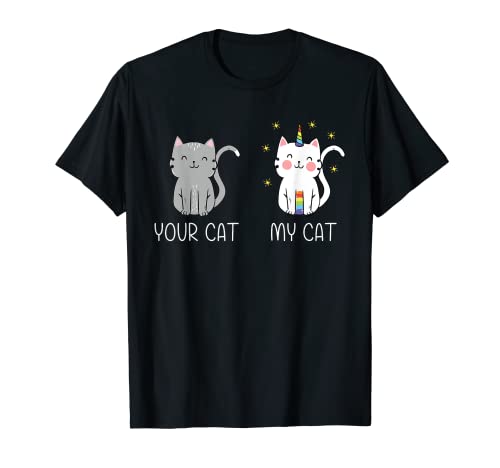 Your Cat My Cat Magical Kawaii Kitten Unicorn Kitty Caticorn Maglietta