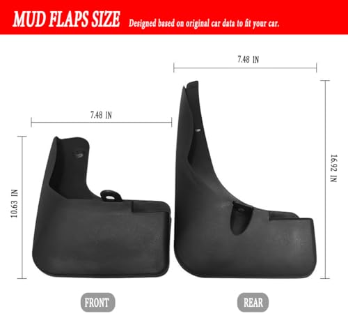 Image of Mud Flaps Mud Guards Fit for 2013-2015 Toyota RAV4, Front & Rear Mud Splash Guards Accessories - 4 Pc, Black