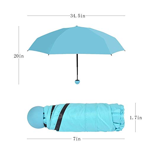 Image of Ultra Lights and Small Mini Umbrella with Cute Capsule Case, 5 Folding Compact Pocket Umbrella, Especially for Kids