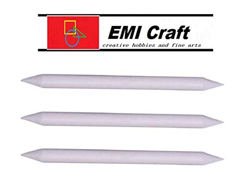 EMI Craft - Difumino .papel, 3 unidades, Diámetro 12 mm  150 mm de longitud (France Import)