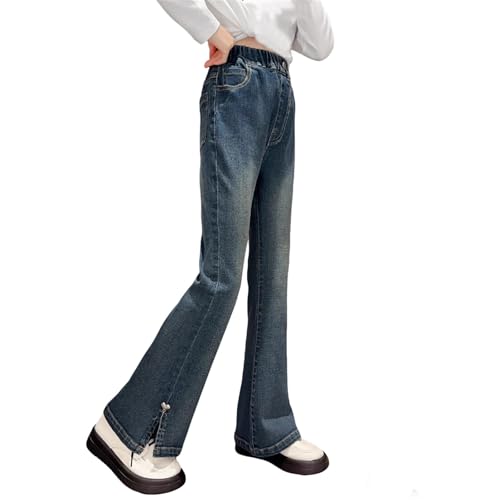 Pantalon en jean évasé pour fille qui offre un style stretch confortable unique
