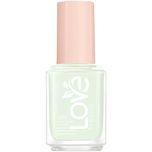 essie Esmalte de uñas de larga duración con acabado cremoso, secado rápido y menos astillado, fórmula vegana Love by essie, color verde claro n.º 220 Revive to Thrive, 1 x 13,5 ml