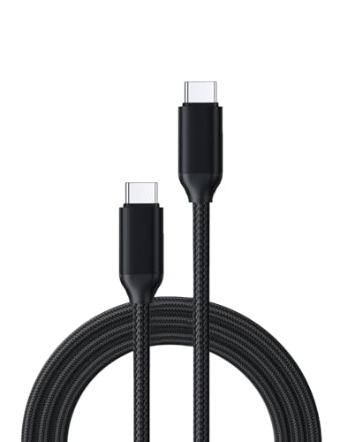 MAS CARNEY Cavo USB C USB C 100W, Cavo USB Type-C PD 5A Cavo Tipo C Ricarica Rapida Compatibile con iPhone 15 16 Xiaomi Samsung S22 Ultra iPad Pro Galaxy MacBook Pixel 7 Pro PS5, 1,8 M Nero