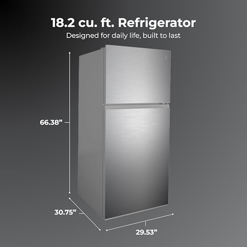 Kenmore 46-62315 30" Top Mount Refrigerator with Freezer-Adjustable Shelving, Humidity-Controlled Crispers, Optional Ice Maker, LED Light, ENERGY STAR Certified, 18.2 cu. ft. Capacity-Stainless Steel