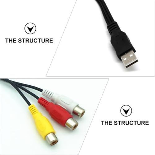 Cable USB a 3 RCA de cobre estañado de alta durabilidad 7