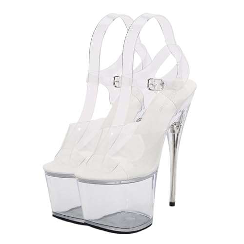 Sandales à talons hauts pour femmes mode d'été plateforme élégante blanche