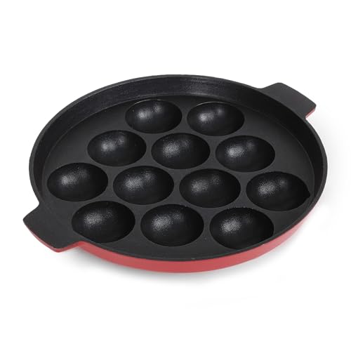 Image of SOWBAGHYA Non Stick 12 Pits Paniyarakkal /Paniyaram pan(240 mm Dia & 3.2mm Thickness)