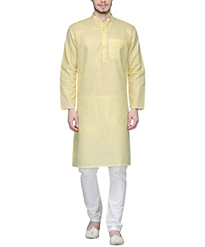 Pyjama Kurta en coton et lin de qualité supérieure ensemble de nuit premium brun